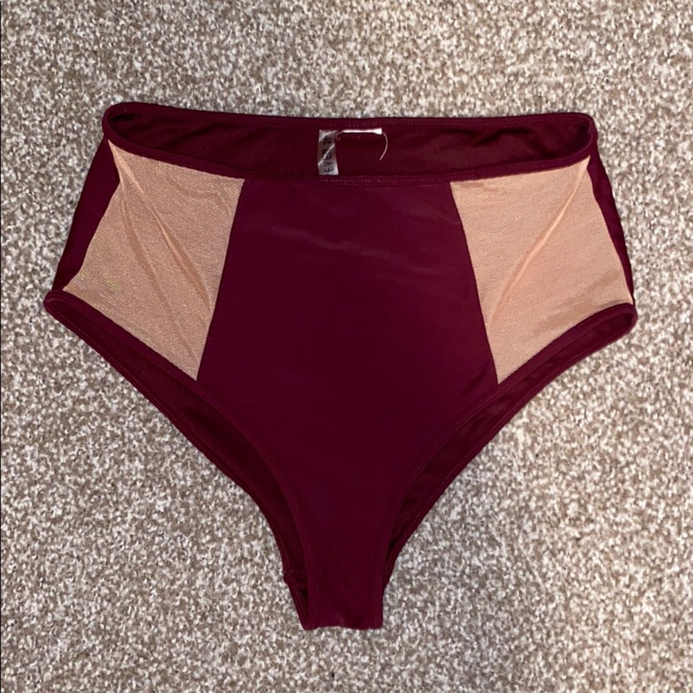 Forever 21 maroon high waisted bikini bottoms
